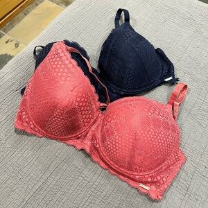 2 Nautica women’s lace bras 40DD